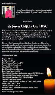 Obituary Sir Justus Chijioke Osuji KSC